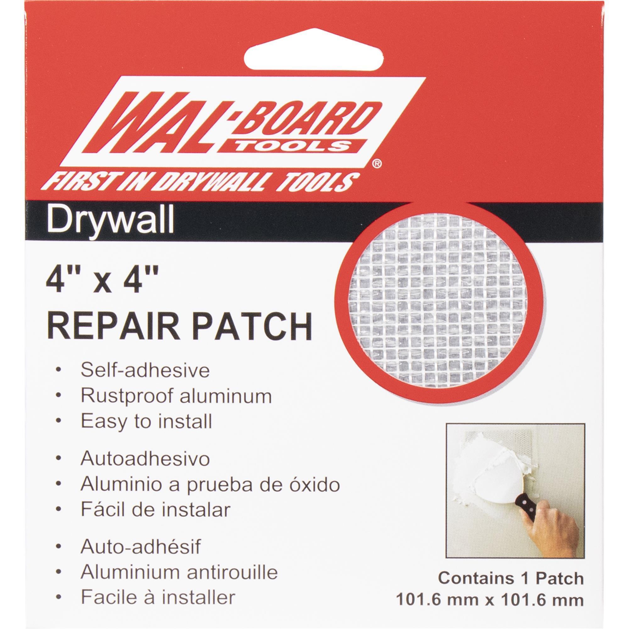 Wal-Board Drywall Patch — 4in. x 4in., Self-Adhesive, Aluminum, 10 Pcs, Model# 054-062